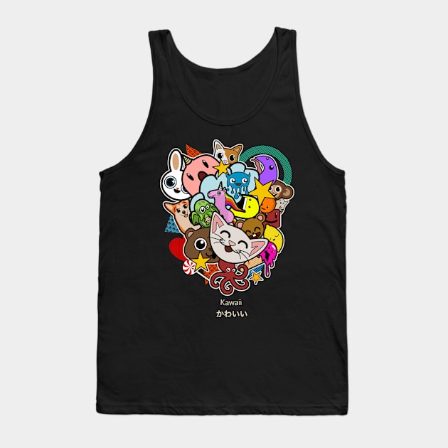 Kawaii Manga style Tank Top by Mewzeek_T